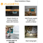 Plug-in led light for sewing machine