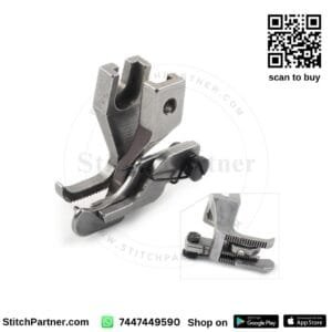 Industrial walking foot set with right-side edge guide for compound feed sewing machine
