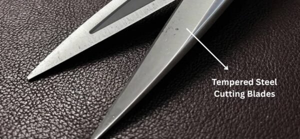 PIN tailor scissors with forged metal handle and rubber grip