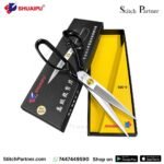 Heavy-duty cloth cutting scissors blade and pivot detail