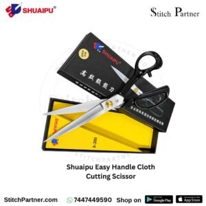 Heavy-duty cloth cutting scissors blade and pivot detail