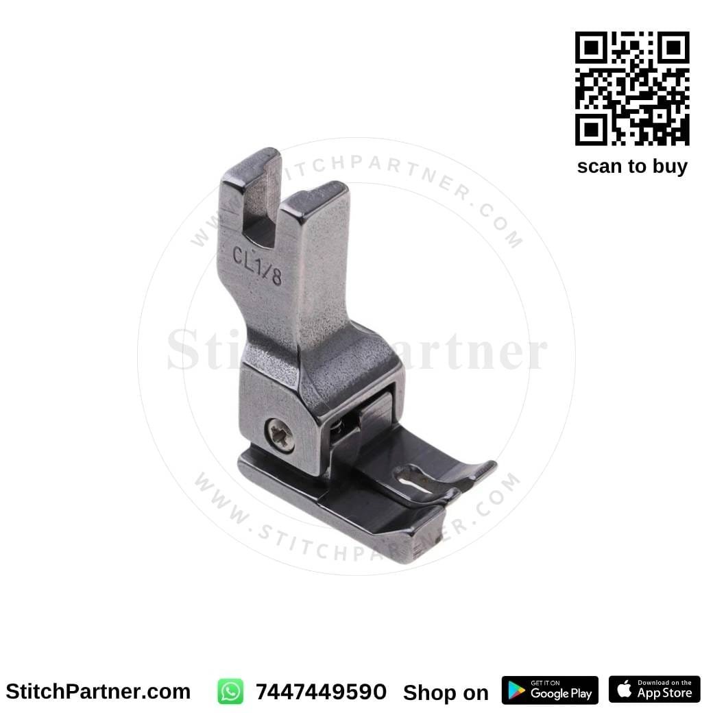 e-type-high-shank-presser-foot.jpg High-shank hinged compensating foot for professional garment stitching