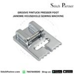 Groove pintuck presser foot for a household sewing machine