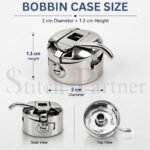 Front-loading oscillating hook sewing machine bobbin case