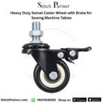 Heavy duty swivel caster wheel with threaded stem and foot brake