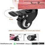Heavy duty swivel caster wheel with threaded stem and foot brake
