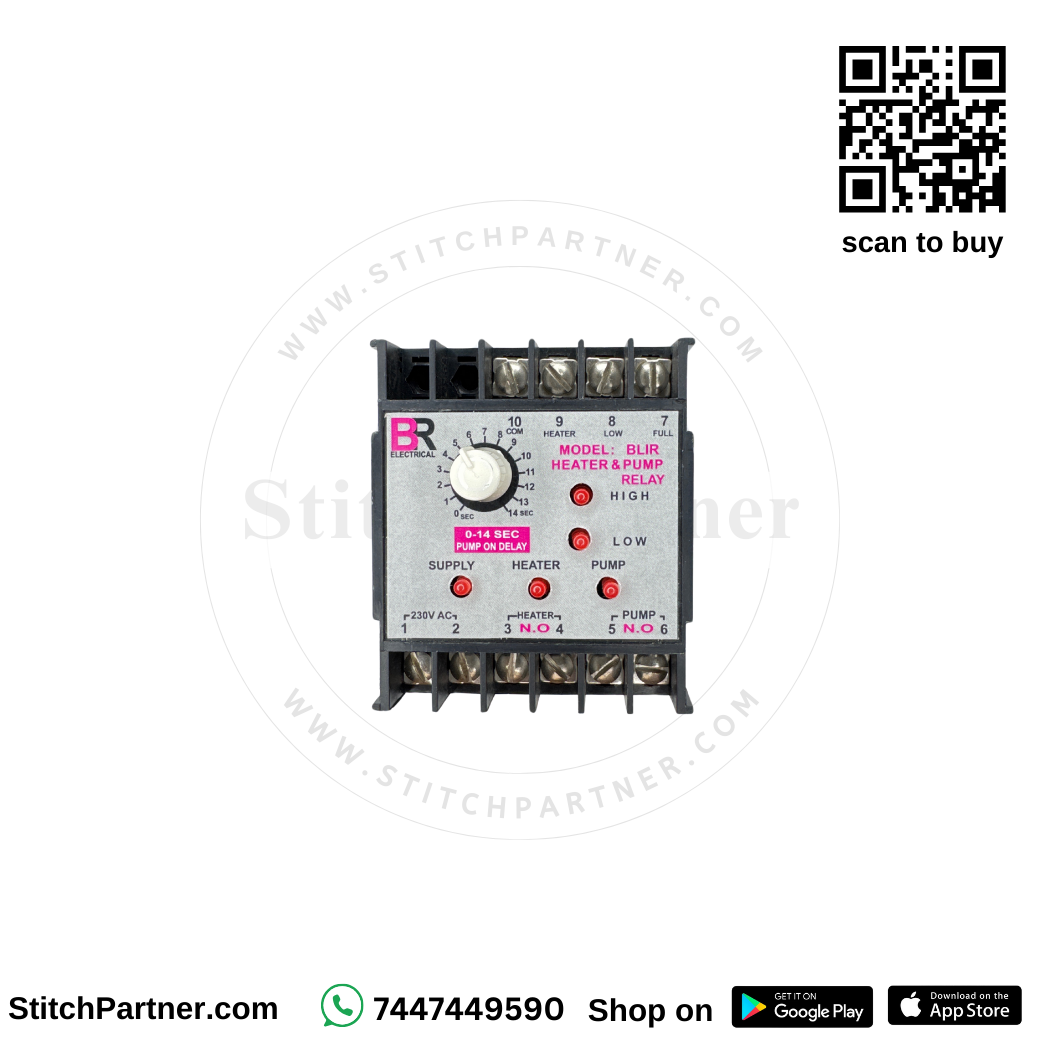 BLIR HEATER & PUMP RELAY FOR STEAM PRESS