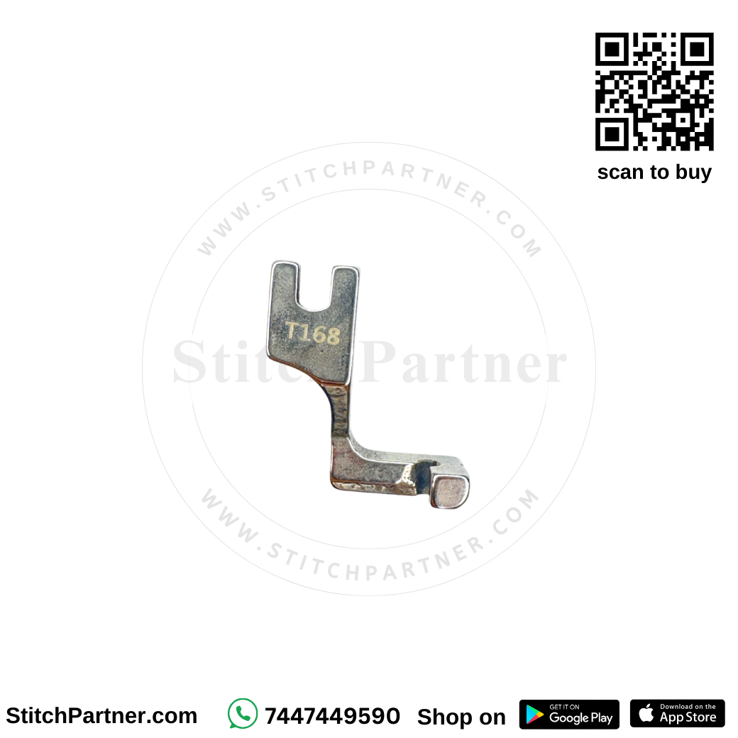 T168 ZIPPER PRESSER FOOT SINGLE NEEDLE SEWING MACHINE