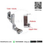 Industrial zipper presser foot for invisible zipper sewing