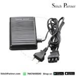 Domestic sewing machine speed pedal with ribbed non-slip surface