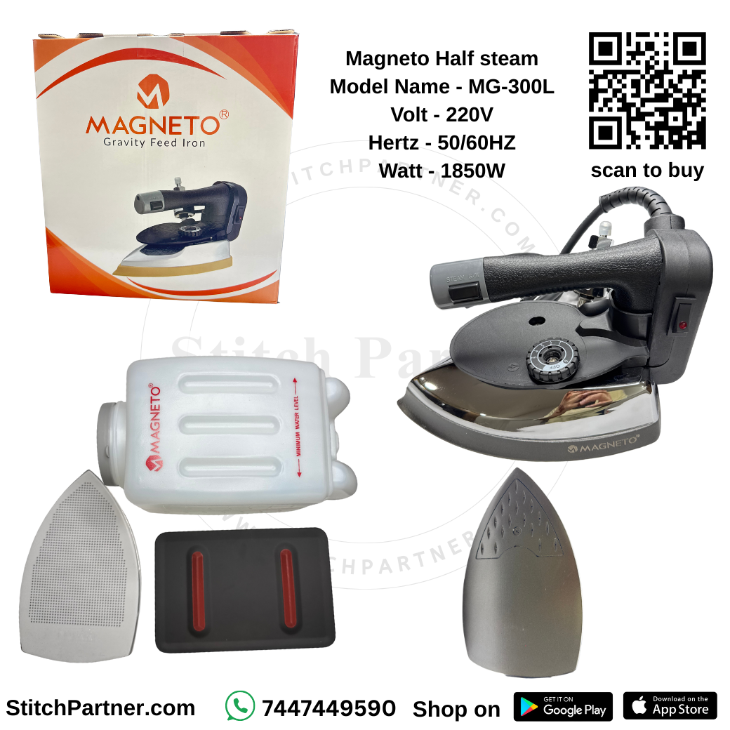 Professional steam iron for tailoring