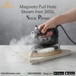 Magneto 300L full-hole steam iron with aluminum alloy soleplate and heat shield