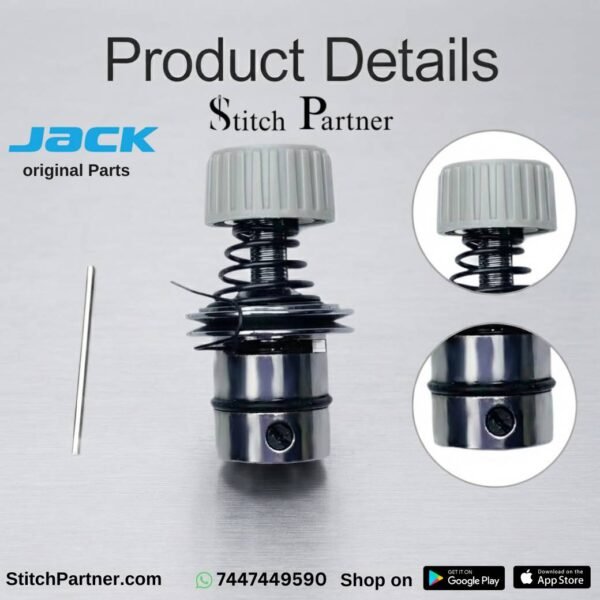 Sewing machine tension discs and rotary adjustment knob assembly