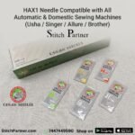 HAx1 sewing machine needle sizes for lightweight medium and thick fabrics