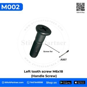 M002 M6x18 left-hand thread hex screw for GK9 portable bag closer