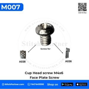 M007 M4x6 cup head screw for GK9 portable bag closer machine