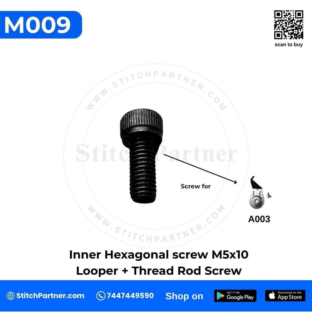 m009-m5x10-socket-head-cap-screw-gk9.jpg M009 M5x10 socket head cap screw for GK9 portable bag closer