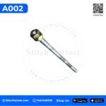 Anti-snag thread guide arm for industrial bag sewing machine