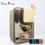 Portable sewing accessories kit with transparent storage case