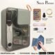 Portable mini sewing kit box with 15 color thread spools and sewing accessories