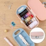 Sewing storage box with tailoring tools and accessories