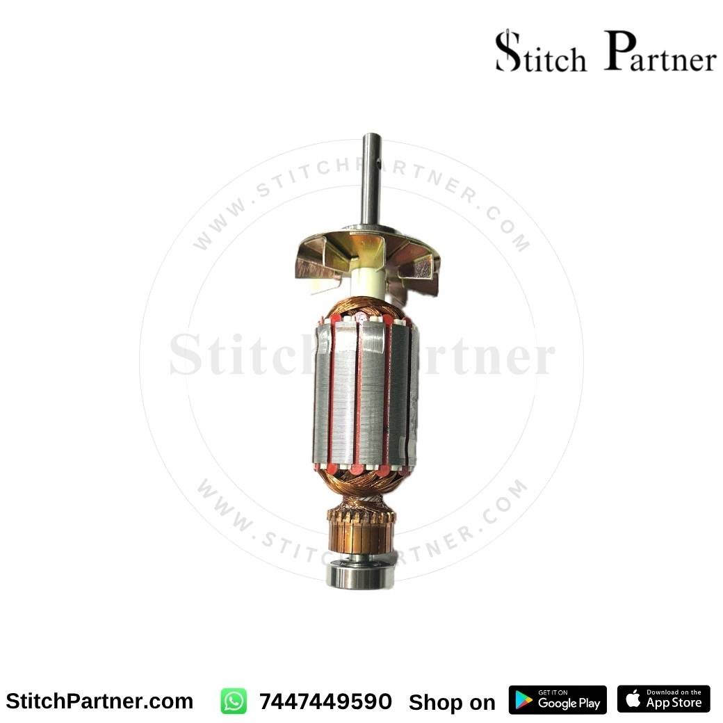 110mm-round-cloth-cutter-armature.jpg 110mm round knife fabric cutting machine motor armature