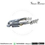 Dual fabric piping folder for coverstitch and interlock sewing machines