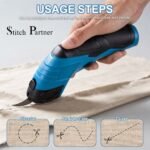 Handheld rechargeable electric scissors for fabric cutting