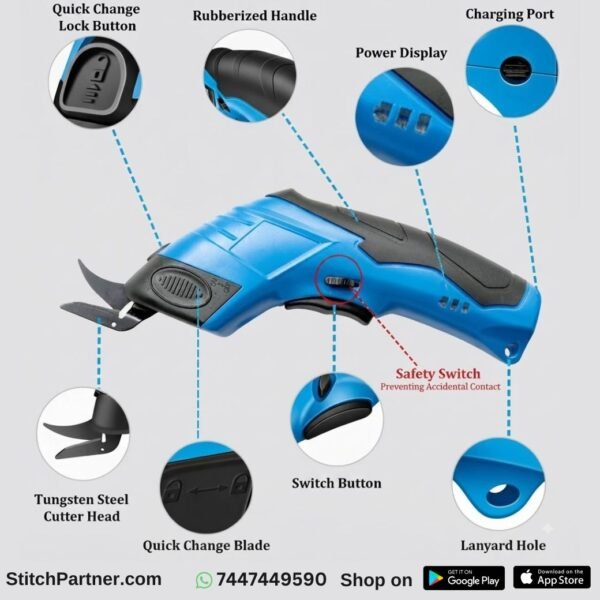 Electric fabric cutter for tailoring and craft work