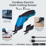 Rechargeable electric cloth cutting scissors with cutter head