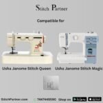 Zig zag sewing machine needle plate with metric and inch seam guides