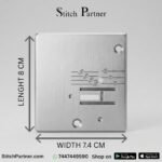 Polished stainless steel sewing machine throat plate for household machines