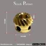Heavy-duty brass shuttle drive shaft gear for Singer and Usha sewing machines