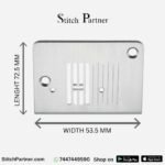 Heavy-duty replacement throat plate for household sewing machine
