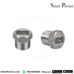 Male hex head plug with external threaded end