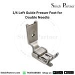 Left guide presser foot for industrial sewing machine