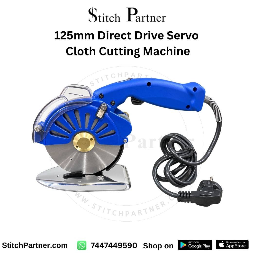 125mm direct drive servo cloth cutting machine with octagonal blade