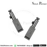 Hardened double needle clamp for twin needle lockstitch