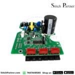 Industrial direct drive sewing machine PCB with heatsink-mounted transistors