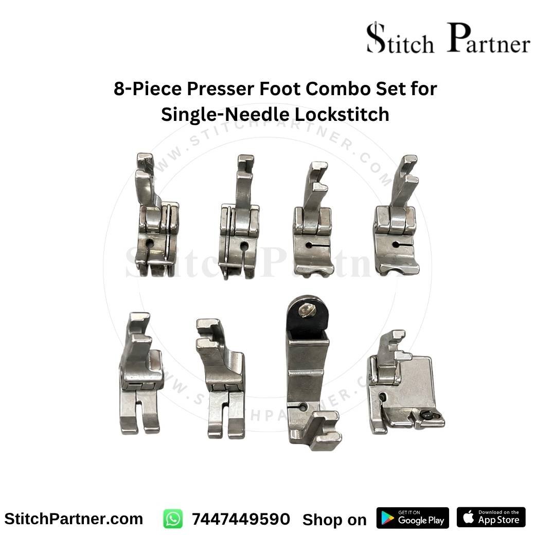Industrial presser foot combo set for garment sewing