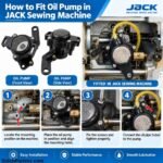 Sewing machine oil pump assembly side view