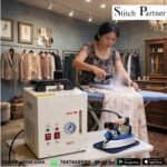 Commercial garment pressing iron with steam boiler