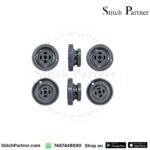 Heavy-duty wheel-feed sewing machine roller assembly