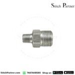 Reducing hex nipple pipe fitting side view