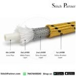 silicone steam hose pipe industrial braided sleeve close-up