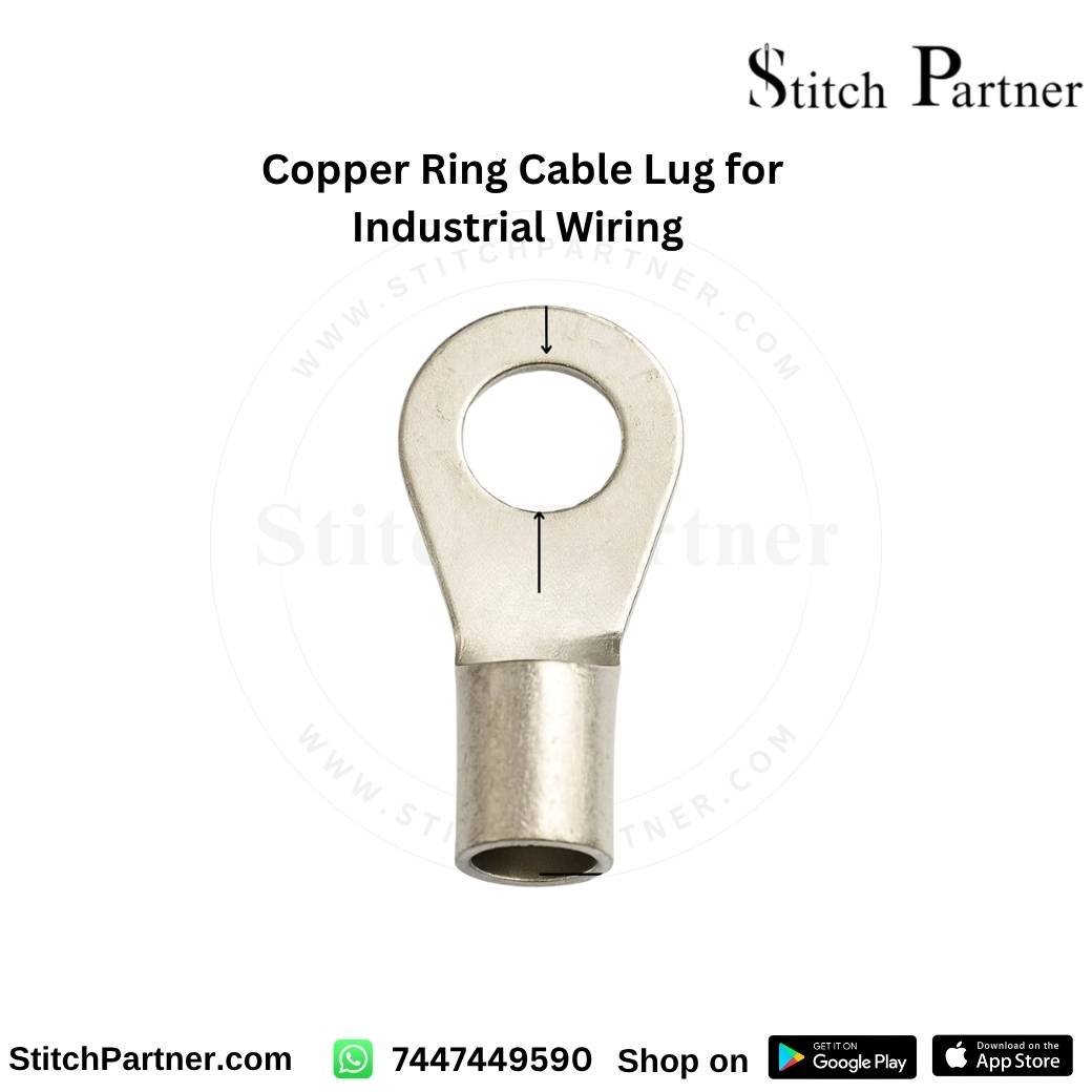 tinned-copper-ring-cable-lug-front.jpg Copper Ring Cable Lug for Industrial Wiring - Image 1