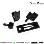 Double needle presser foot needle plate feed dog set