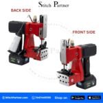 Battery-powered bag stitching machine for heavy-duty sacks