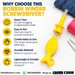 Sewing machine screwdriver with handle and steel shaft