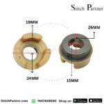 Direct drive sewing machine flywheel coupling connection